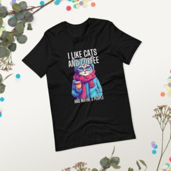 Whiskers and Latte Vintage Cat Shirt - Funny T-Shirt for Coffee and Cat Lovers - Picture 7 of 10